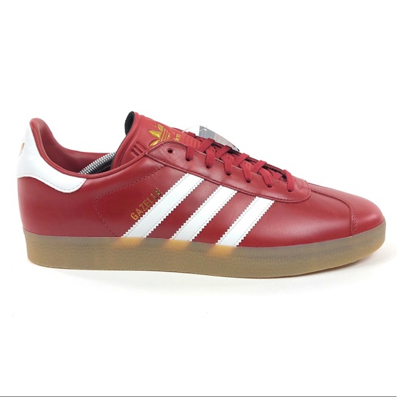 red leather gazelles
